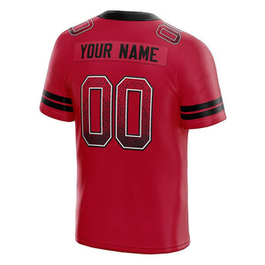 custom authentic drift fashion football jersey red-black mesh