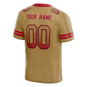 custom authentic drift fashion football jersey gold-red mesh