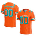 customized authentic football jersey  orange green-white mesh