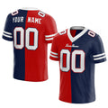 custom authentic split fashion football jersey royal-red-white