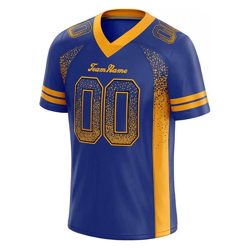 custom authentic drift fashion football jersey royal-yellow mesh