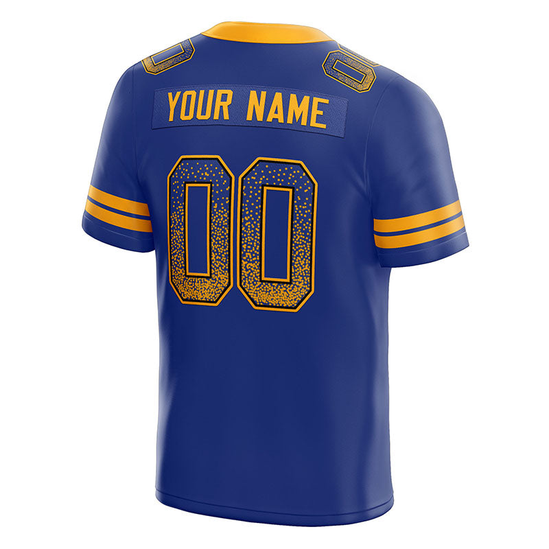custom authentic drift fashion football jersey gold-red mesh