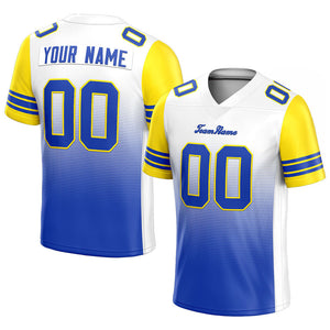 custom authentic gradient fashion football jersey white-blue-yellow