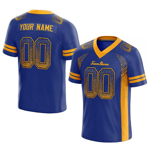 custom authentic drift fashion football jersey royal-yellow mesh