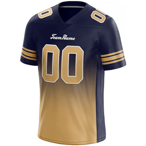 custom authentic gradient fashion football jersey gold-navy