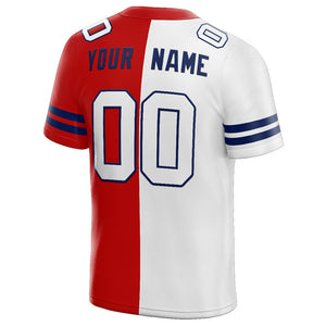 custom authentic split fashion football jersey black-white-gold