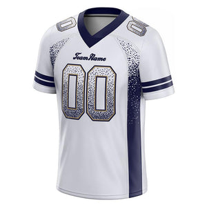 custom authentic drift fashion football jersey white-navy mesh