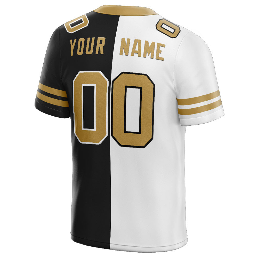 custom authentic split fashion football jersey red-white-royal