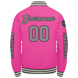 Chaquetas universitarias rosas personalizadas para hombres & mujeres y jóvenes & Chaquetas Letterman personalizadas
