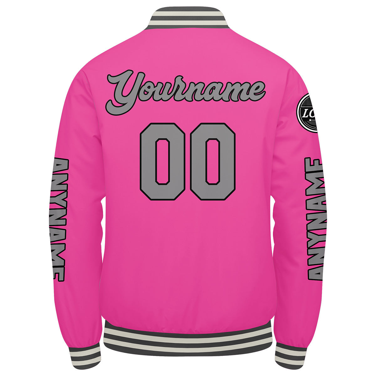 Chaquetas universitarias rosas personalizadas para hombres & mujeres y jóvenes & Chaquetas Letterman personalizadas