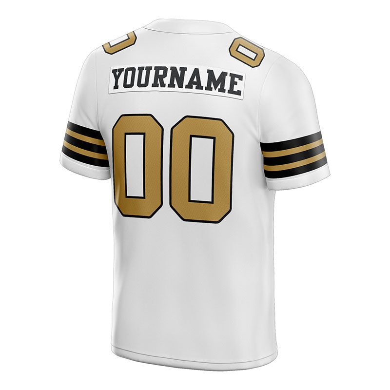 customized authentic football jersey vegas gold black-white mesh