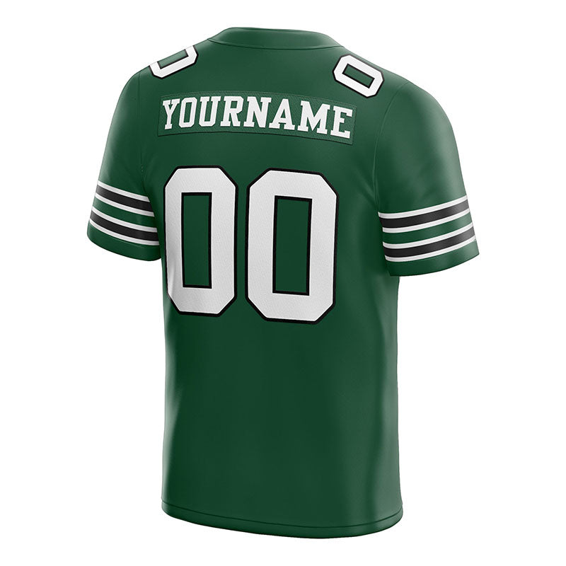 customized authentic football jersey white blue-black mesh