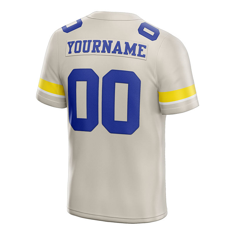 customized authentic football jersey navy gold-white mesh