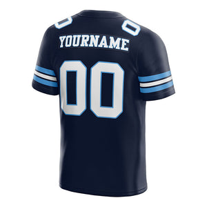 customized authentic football jersey red navy-white mesh