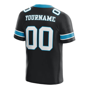 customized  authentic football jersey panther blue white-black mesh