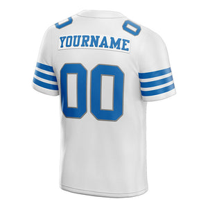 customized authentic football jersey royal light gray-gray mesh