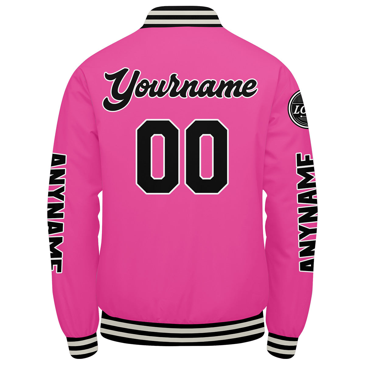 Chaquetas universitarias rosas personalizadas para hombres & mujeres y jóvenes & Chaquetas Letterman personalizadas
