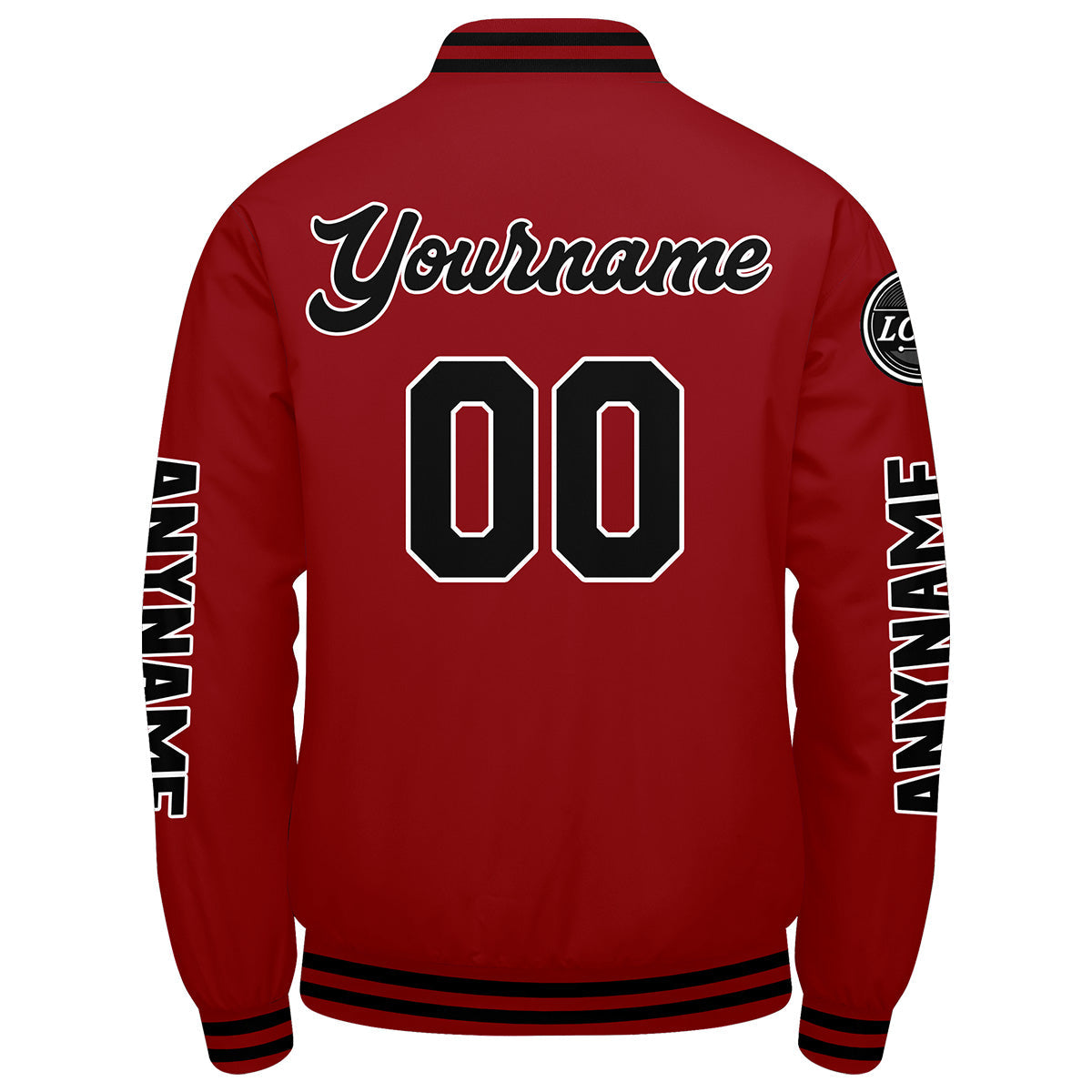 Chaquetas universitarias rojas y negras personalizadas para hombres & mujeres y jóvenes & Chaquetas Letterman personalizadas