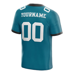 custom authentic football jersey teal white mesh
