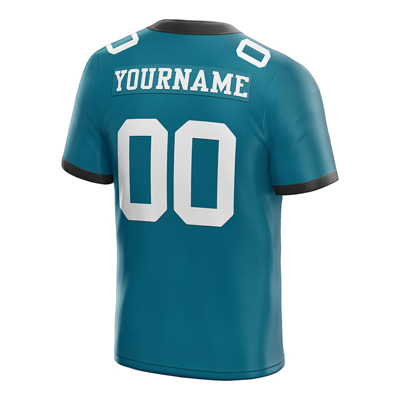 custom authentic football jersey teal white mesh