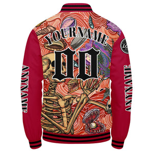 Chaquetas universitarias rojas personalizadas para hombres & mujeres y jóvenes & Chaquetas Letterman personalizadas