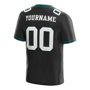 customized authentic football jersey midnight green white-black mesh