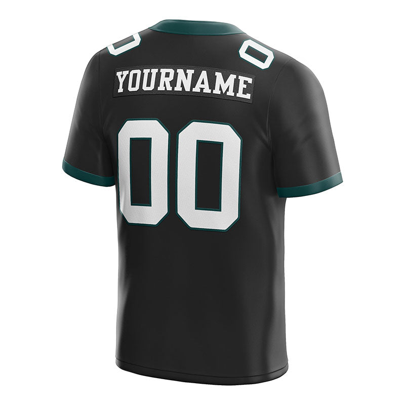 customized authentic football jersey midnight green white-black mesh