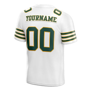 customized  authentic football jersey green navy-white mesh