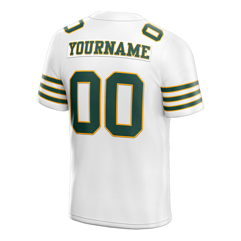 customized  authentic football jersey green navy-white mesh