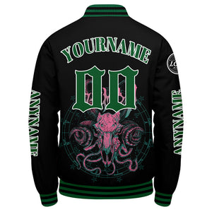Chaquetas universitarias verdes personalizadas para hombres & mujeres y jóvenes & Chaquetas Letterman personalizadas