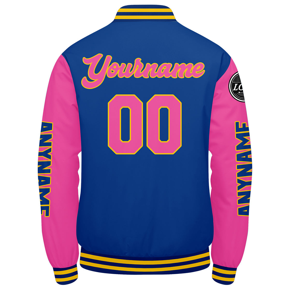 Chaquetas universitarias personalizadas de color rosa real para hombres & mujeres y jóvenes & Chaquetas Letterman personalizadas