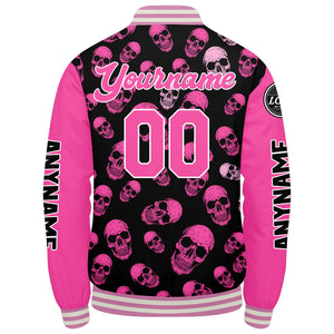 Chaquetas universitarias rosas personalizadas para hombres & mujeres y jóvenes & Chaquetas Letterman personalizadas