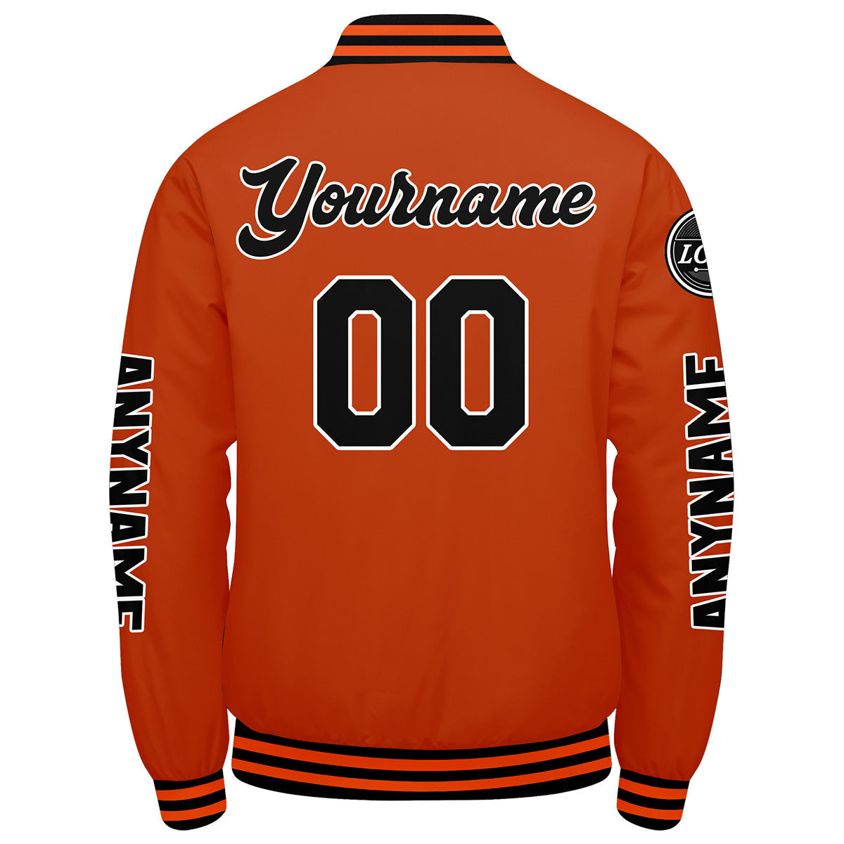 Chaquetas universitarias personalizadas negras y naranjas para hombres & mujeres y jóvenes & Chaquetas Letterman personalizadas