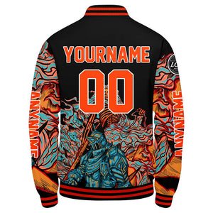 Chaquetas universitarias naranjas personalizadas para hombres & mujeres y jóvenes & Chaquetas Letterman personalizadas
