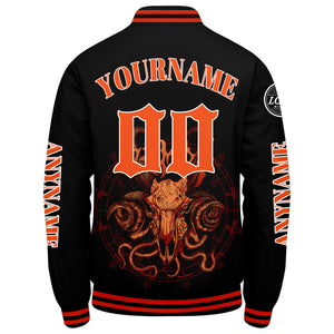 Chaquetas universitarias naranjas personalizadas para hombres & mujeres y jóvenes & Chaquetas Letterman personalizadas
