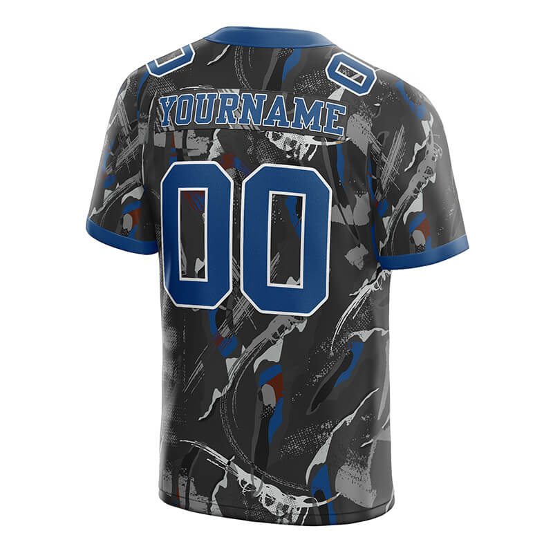 custom authentic football jersey camouflage-royal
