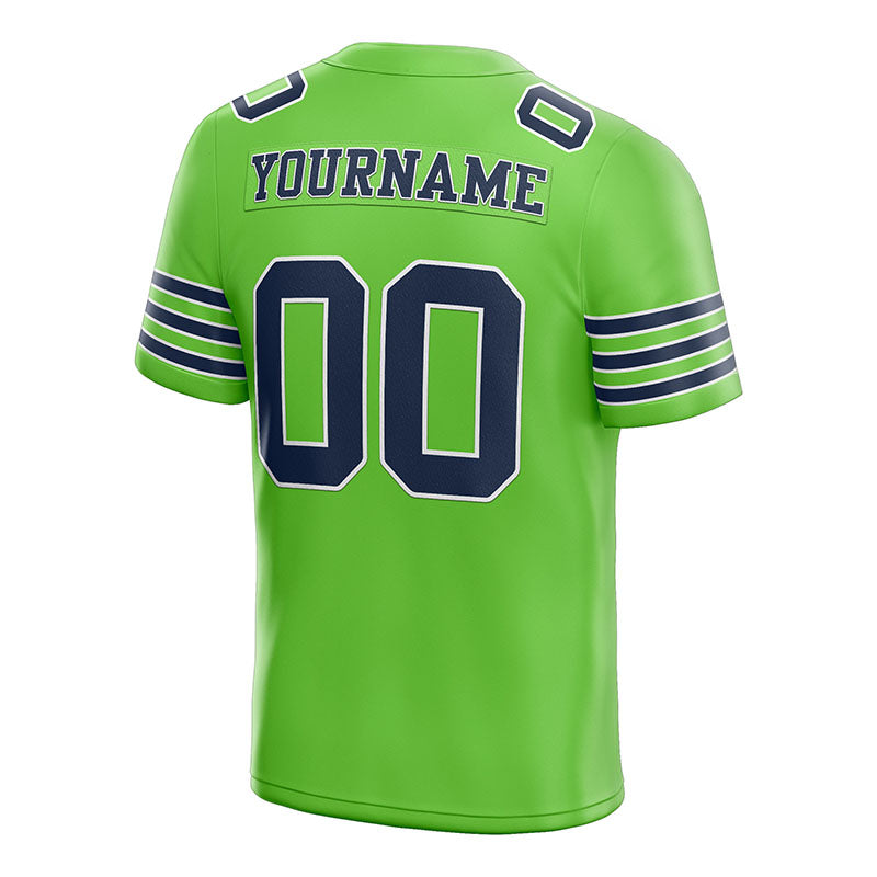 customized  authentic football jersey green navy-white mesh
