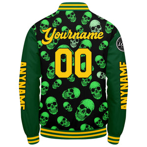 Chaquetas universitarias verdes personalizadas para hombres & mujeres y jóvenes & Chaquetas Letterman personalizadas
