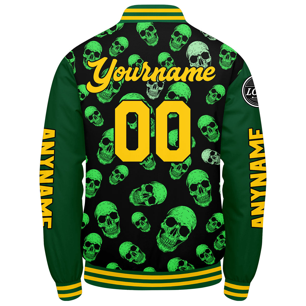Chaquetas universitarias verdes personalizadas para hombres & mujeres y jóvenes & Chaquetas Letterman personalizadas