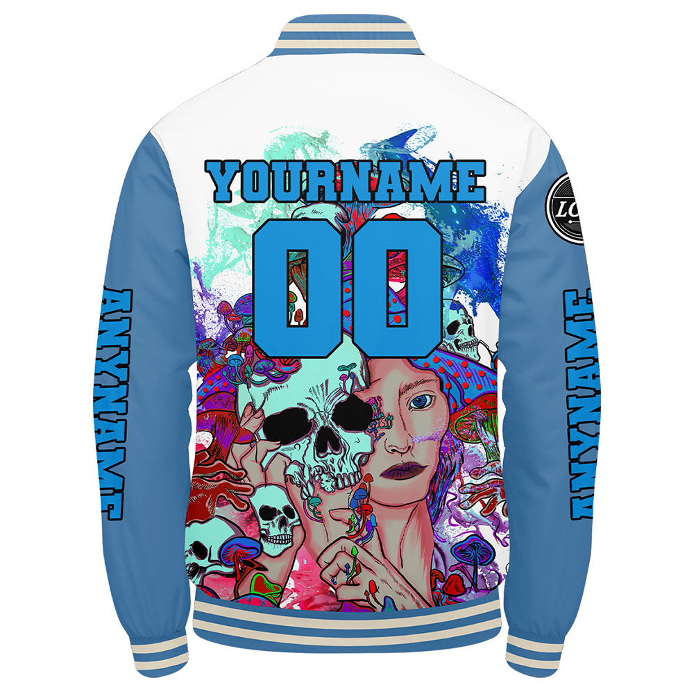 Chaquetas universitarias azul claro personalizadas para hombres & mujeres y jóvenes & Chaquetas Letterman personalizadas