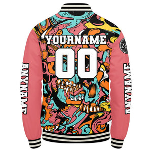 Chaquetas universitarias rosas personalizadas para hombres & mujeres y jóvenes & Chaquetas Letterman personalizadas
