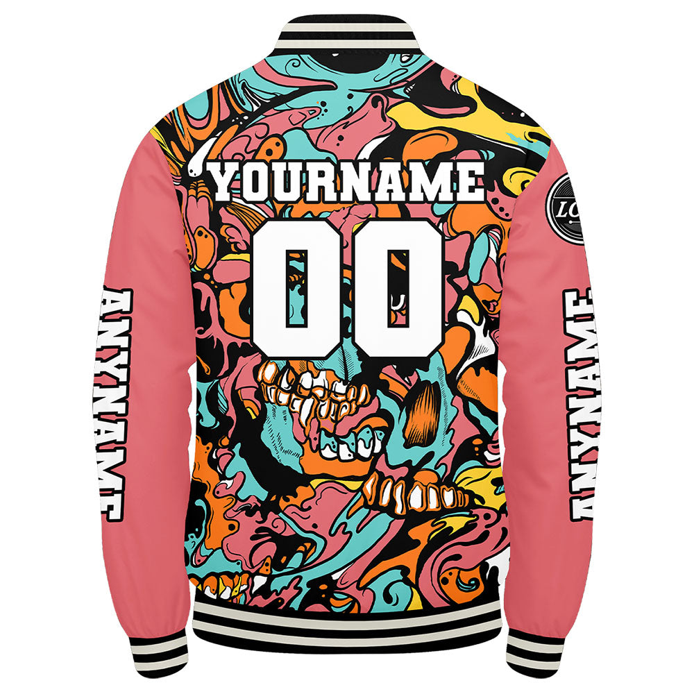 Chaquetas universitarias rosas personalizadas para hombres & mujeres y jóvenes & Chaquetas Letterman personalizadas