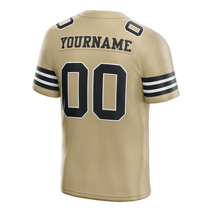 customized authentic football jersey vegas gold black-white mesh