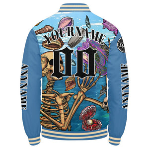 Chaquetas universitarias azul claro personalizadas para hombres & mujeres y jóvenes & Chaquetas Letterman personalizadas
