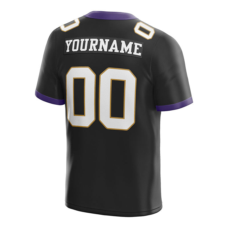 customized authentic football jersey white purple-old gold  mesh