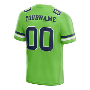 customized authentic football jersey green blue -white mesh