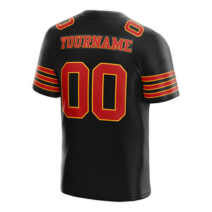 customized  authentic football jersey purple yellow-white mesh