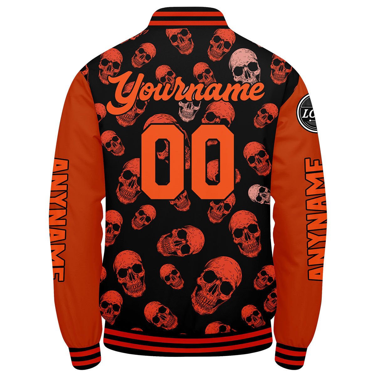 Chaquetas universitarias naranjas personalizadas para hombres & mujeres y jóvenes & Chaquetas Letterman personalizadas