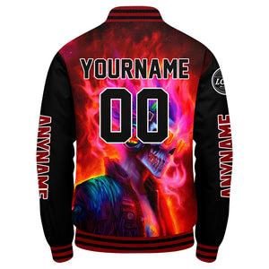 Chaquetas universitarias rojas y negras personalizadas para hombres & mujeres y jóvenes & Chaquetas Letterman personalizadas