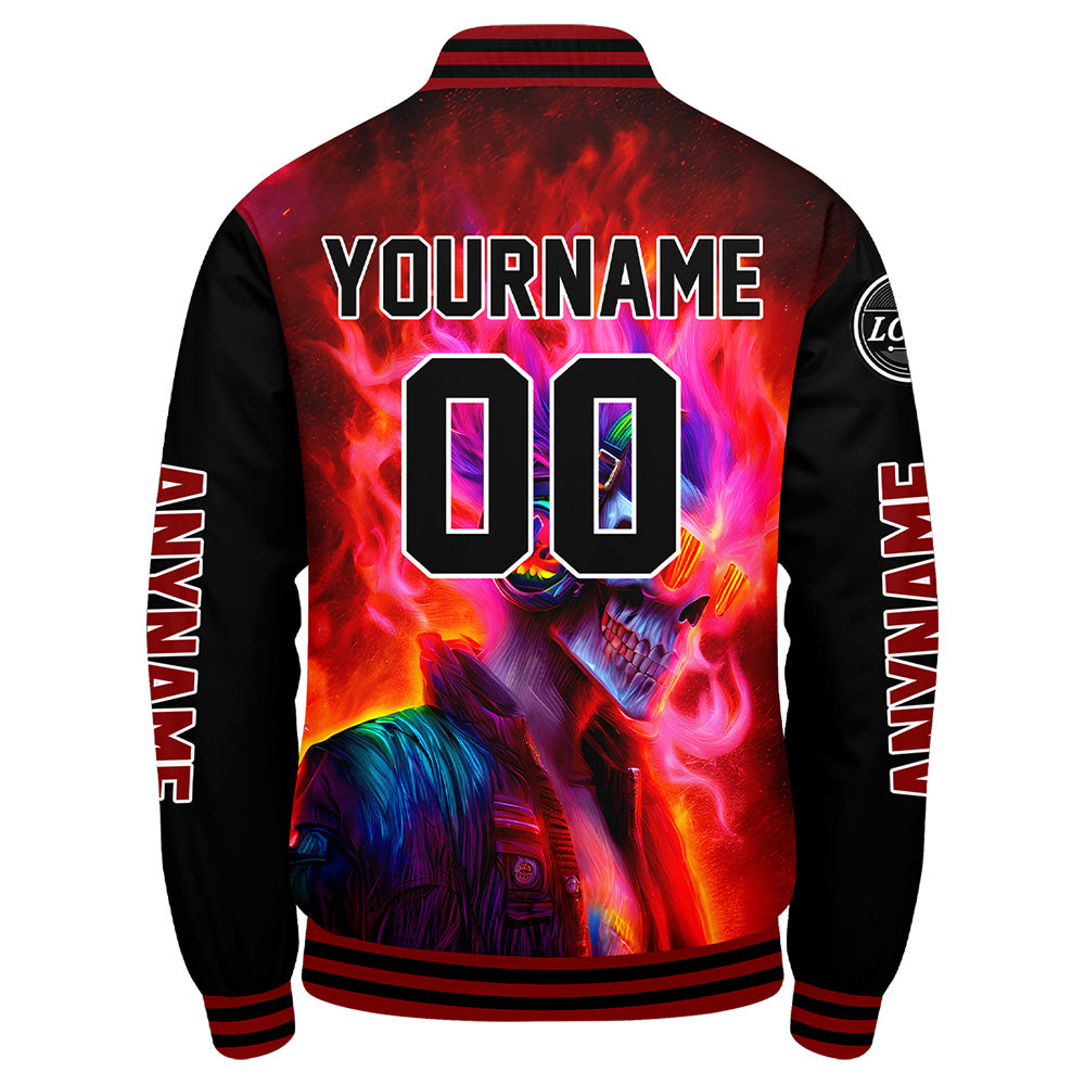 Chaquetas universitarias rojas y negras personalizadas para hombres & mujeres y jóvenes & Chaquetas Letterman personalizadas